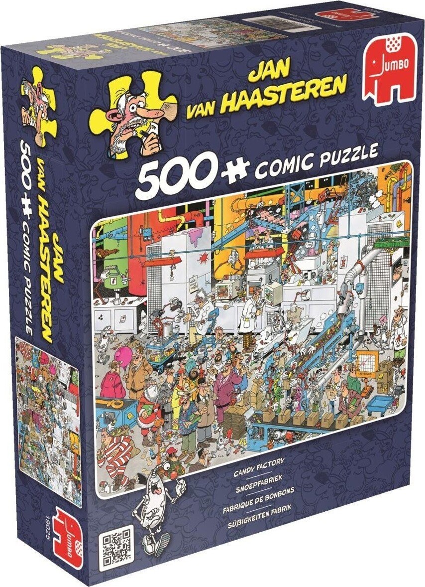 Jan Van Haasteren Puslespil - 500 Brikker - Slik Fabrikken