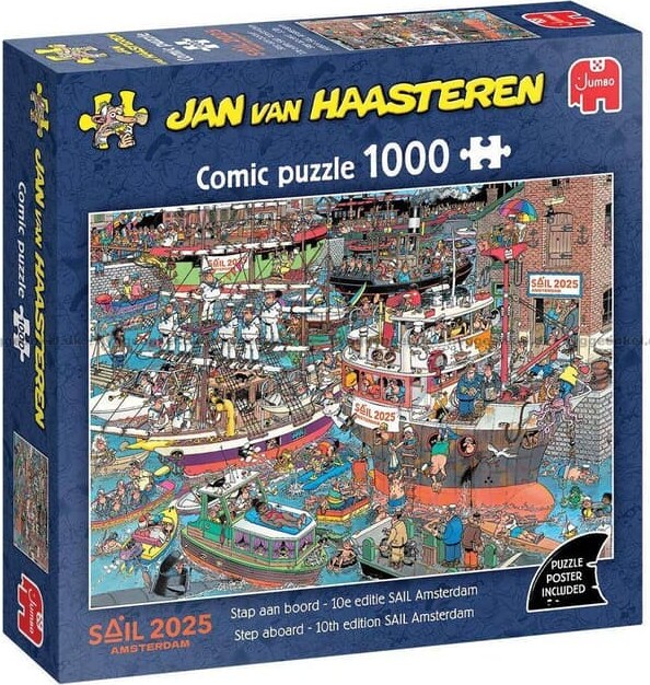 Jan Van Haasteren Puslespil - 1000 Brikker - Step Aboard