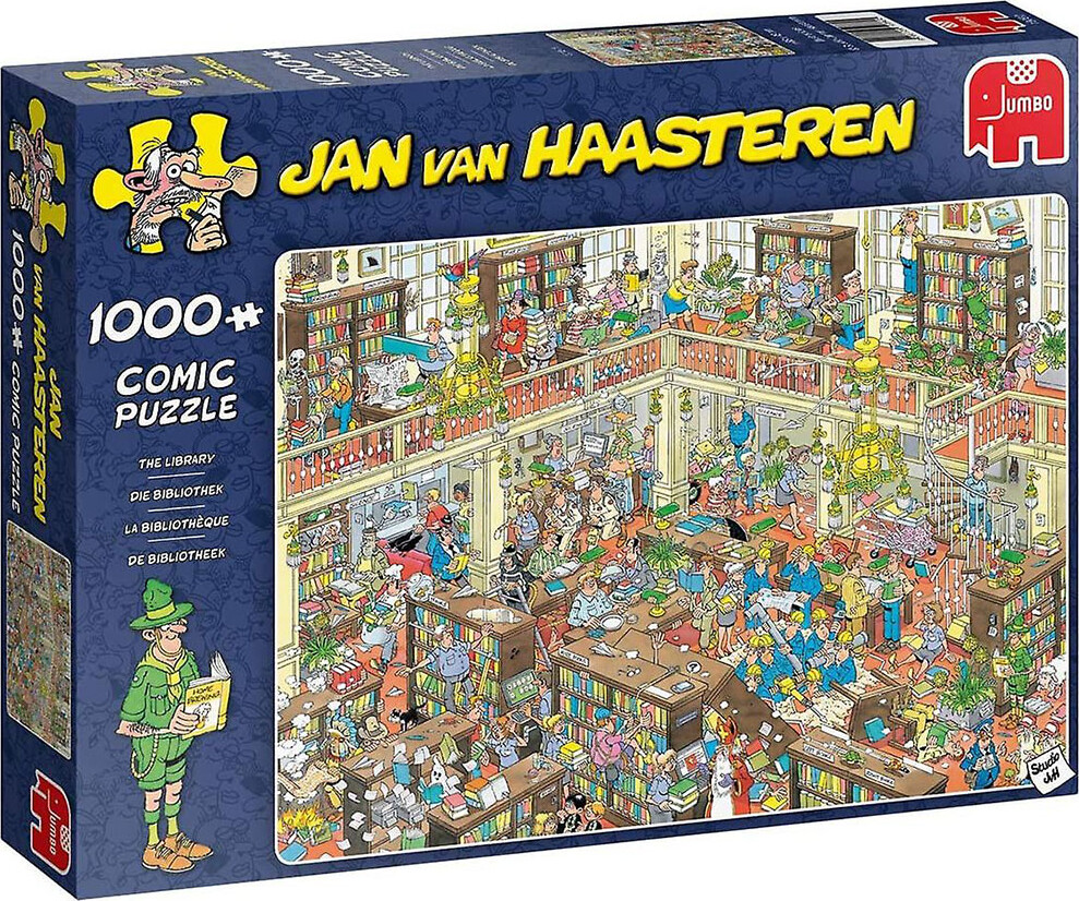 Jan Van Haasteren - The Library (1000 Brikker)