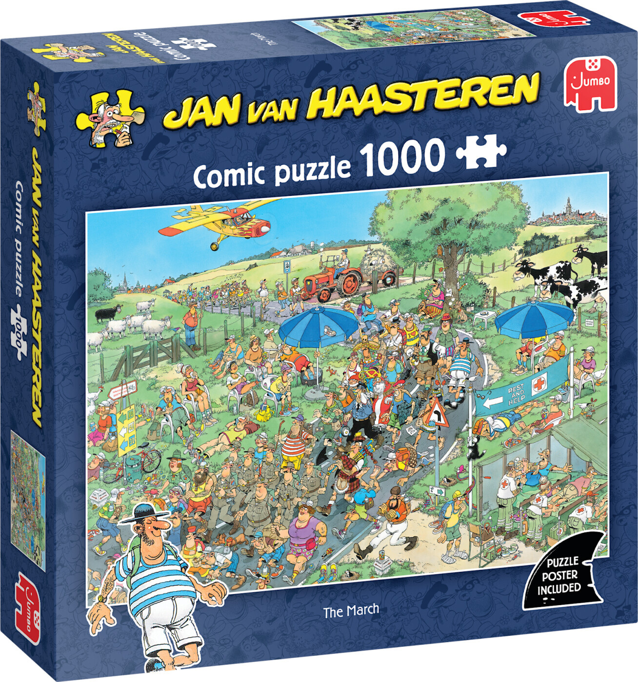 Jan Van Haasteren - The March Comic Puzzle - 1000 Brikker - Jumbo