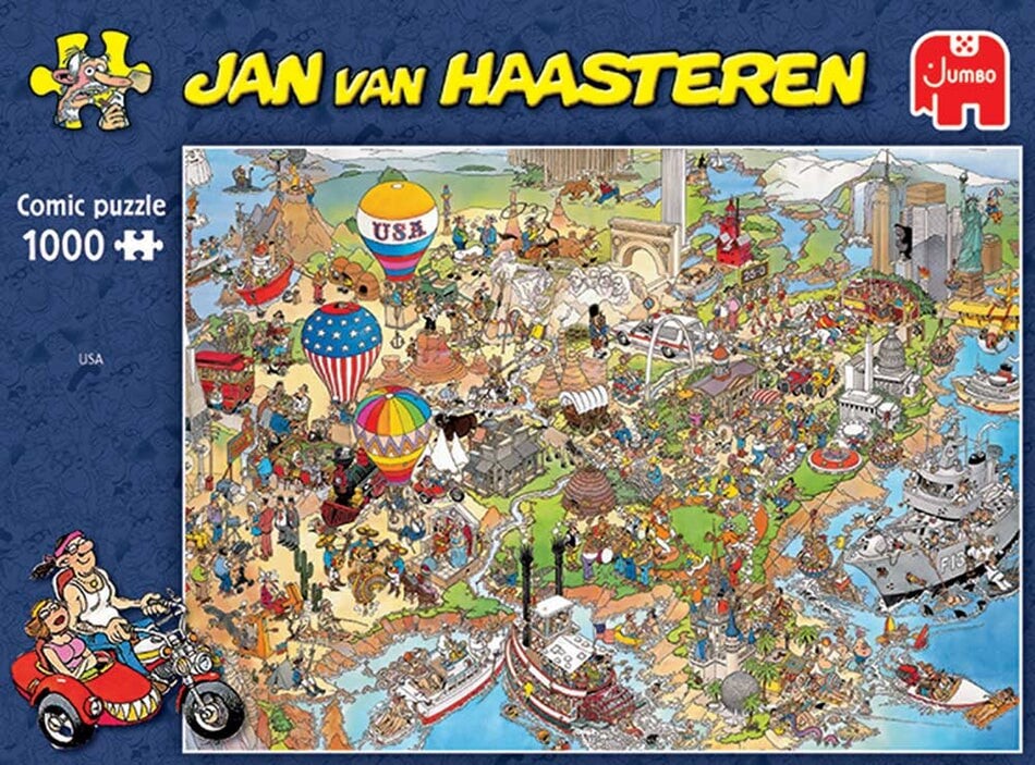 Jan Van Haasteren Puslespil - 1000 Brikker - Usa
