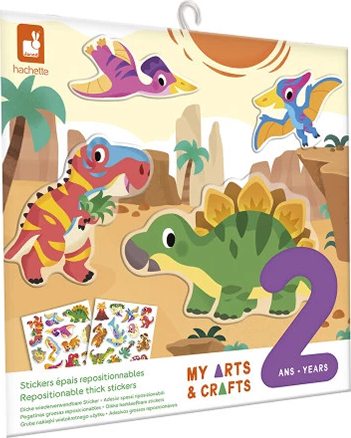 Janod Repositionable Thick Stickers - Dinosaurs