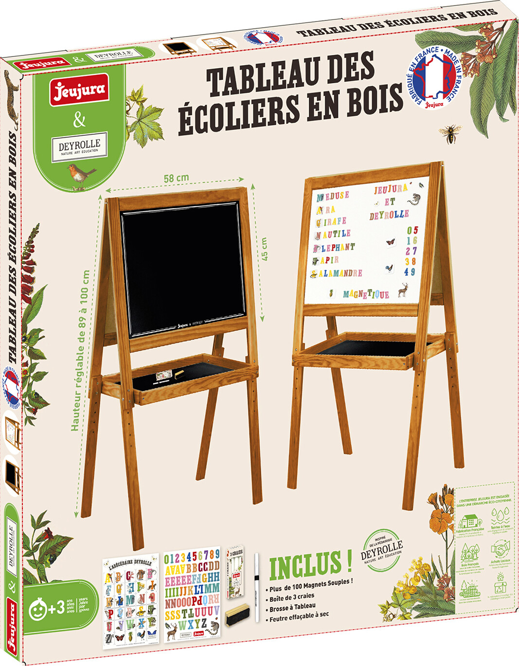 Jeujura - Tavle - To-sidet Skoletavle Deyrolle