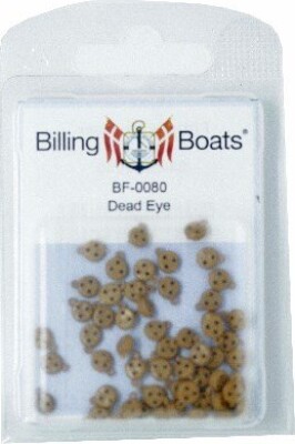 Billede af Billing Boats Fittings - Jomfru / Deadeye - 5 Mm - 50 Stk