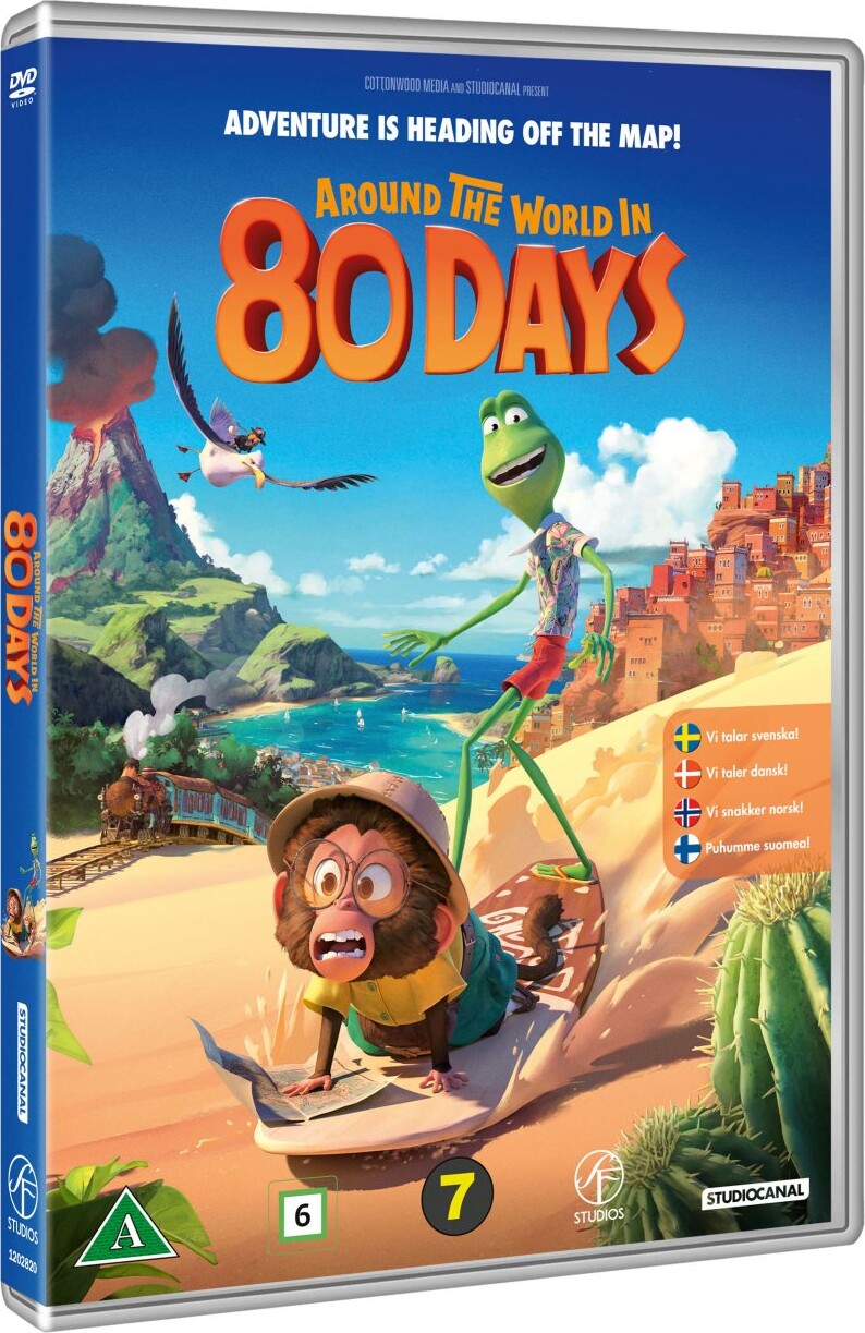 Jorden Rundt På 80 Dage - 2021 Tegnefilm - DVD - Film