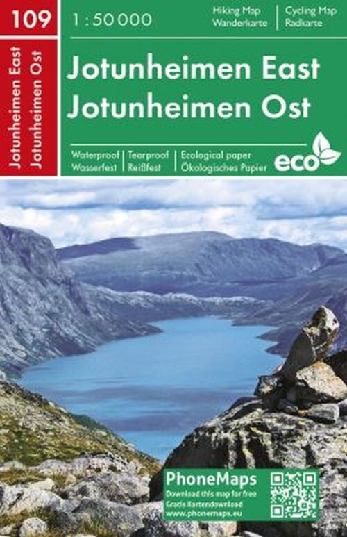 Billede af Jotunheimen East Hiking & Cycling Map - Diverse - English Book