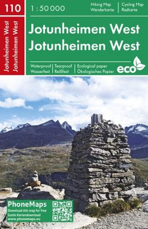 Billede af Jotunheimen West Hiking & Cycling Map - Diverse - English Book
