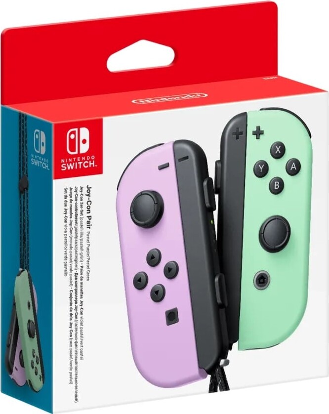 Nintendo Switch - Joy Con Controller Par - Pastel Lilla Og Grøn