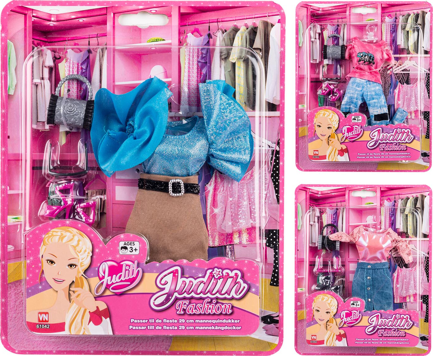 Judith - Tøjsæt Med Tilbehør - Passer Til Barbie