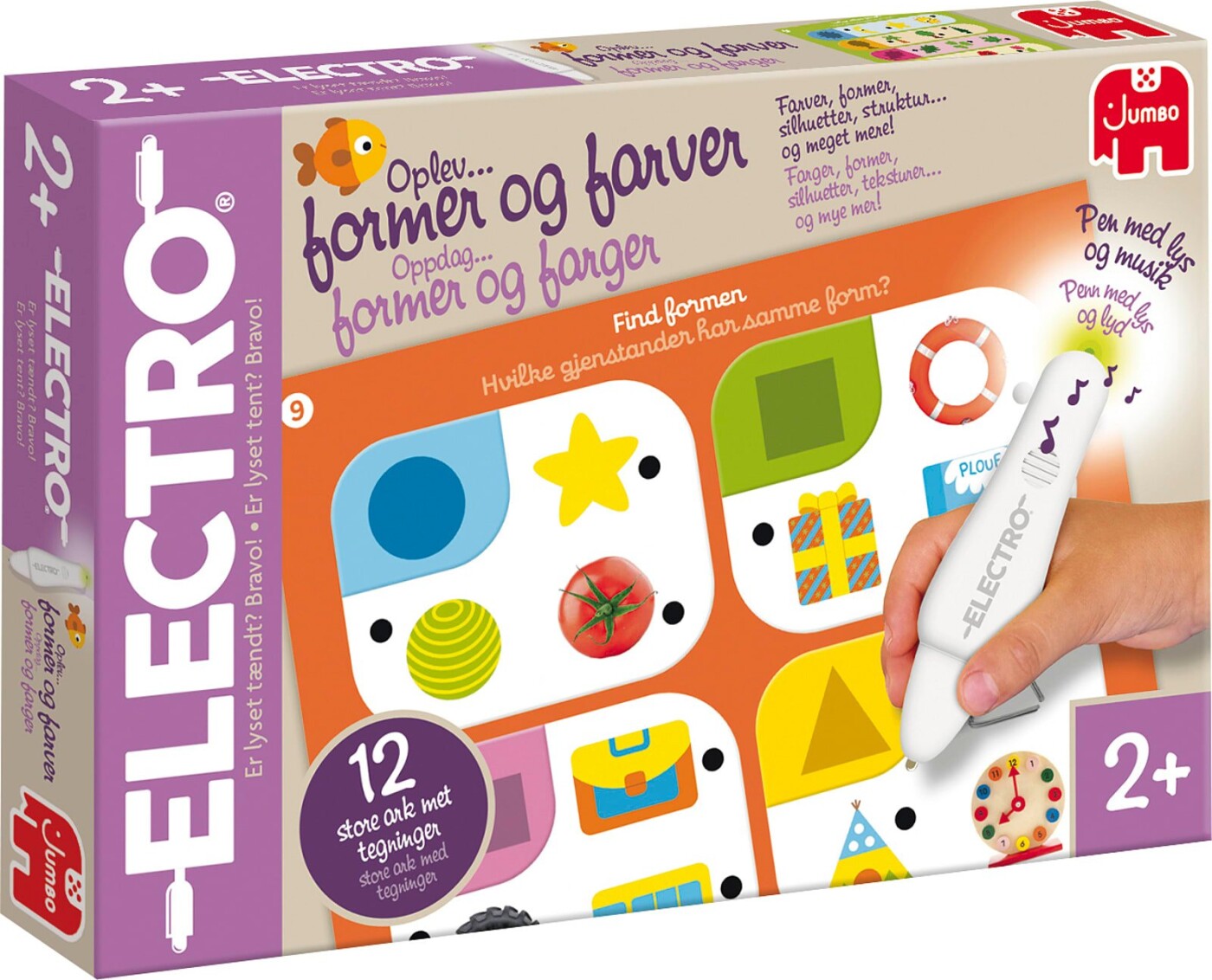 Jumbo - Electro Læringsspil - Former Og Farver - Dansk Og Norsk