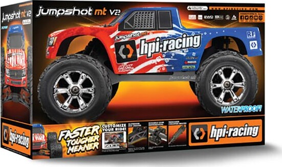 Hpi Racing - Jumpshot Mt V2 Fjernstyret Bil - Rød Og Blå - Hp120080