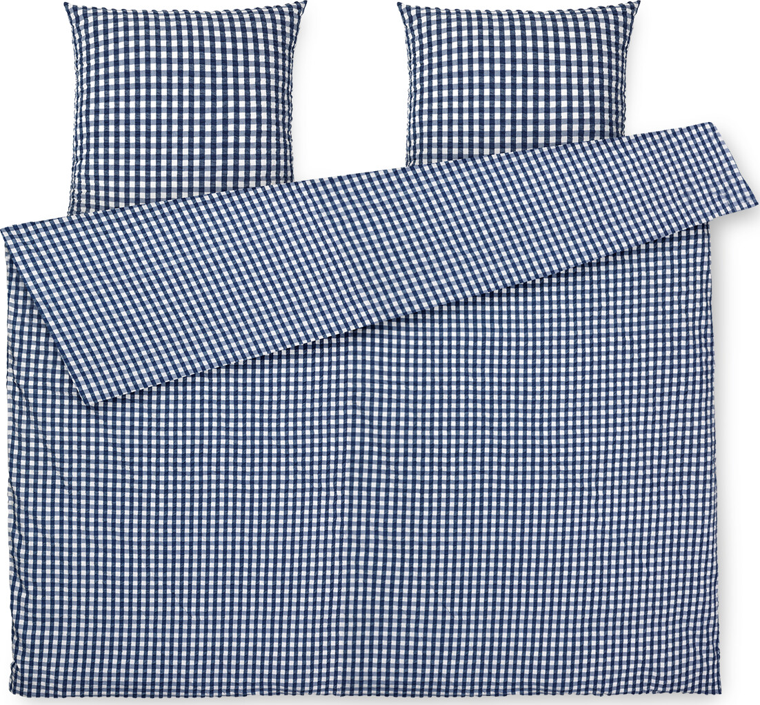 Juna - Bæk&bølge Bed Linen 200x220 Cm - Dark Blue & White