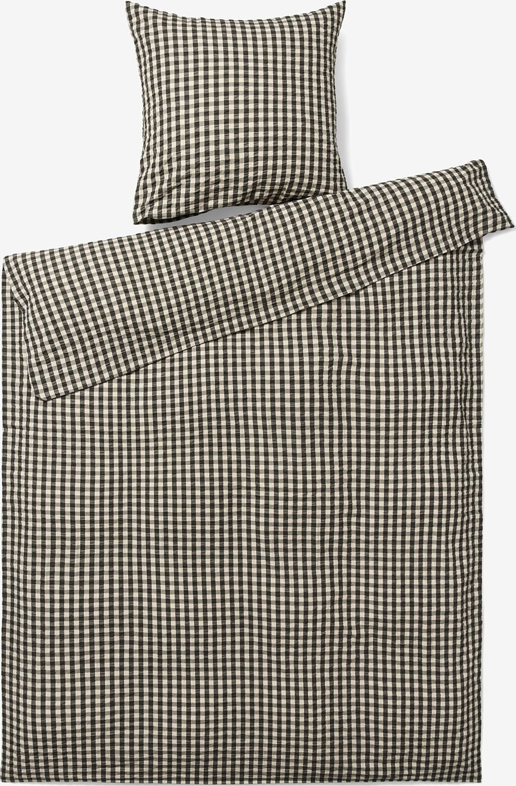 Juna - Bæk&bølge Sengetøj 140x200 Cm - Sort & Sand