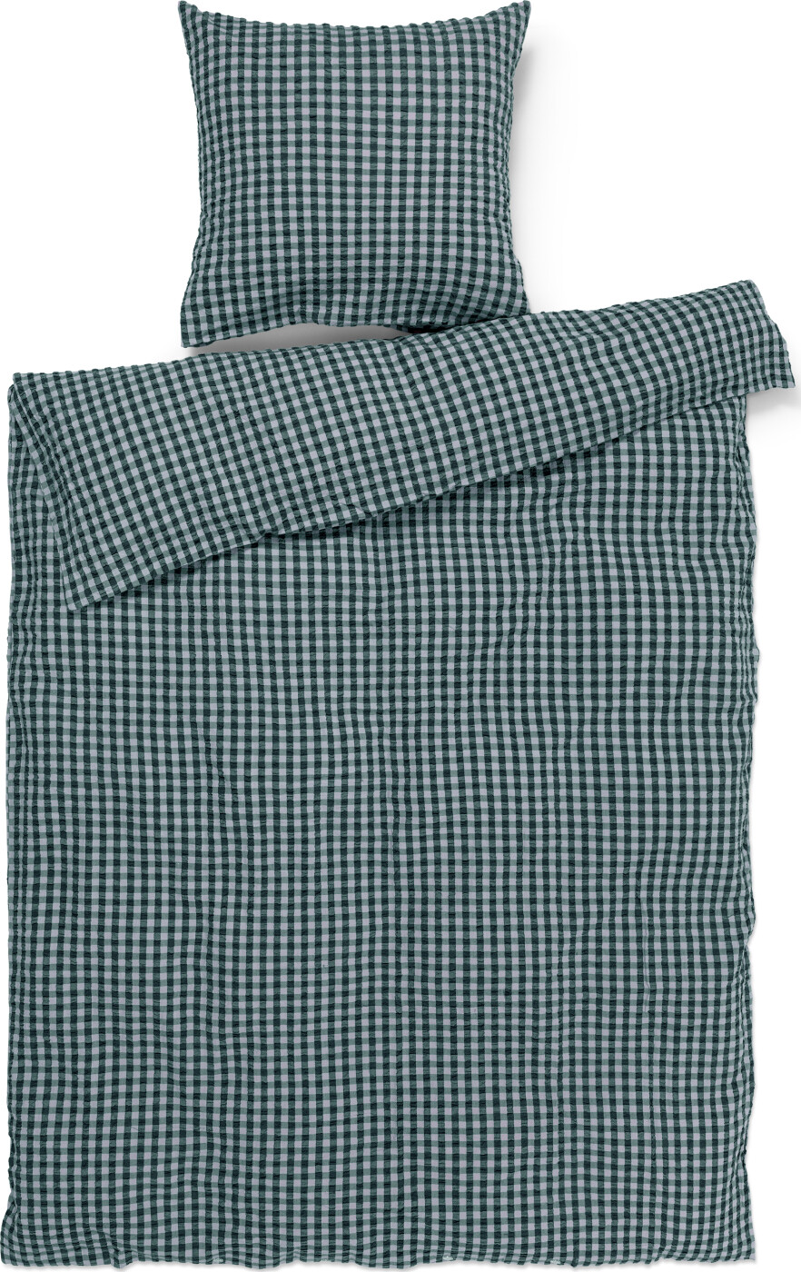 Juna - Bæk&bølge Sengetøj - Grøn/lys Blå - 140x220 Cm