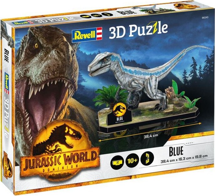 Revell 3d Puzzle - Jurassic World - Blue - 57 Brikker - 38 Cm