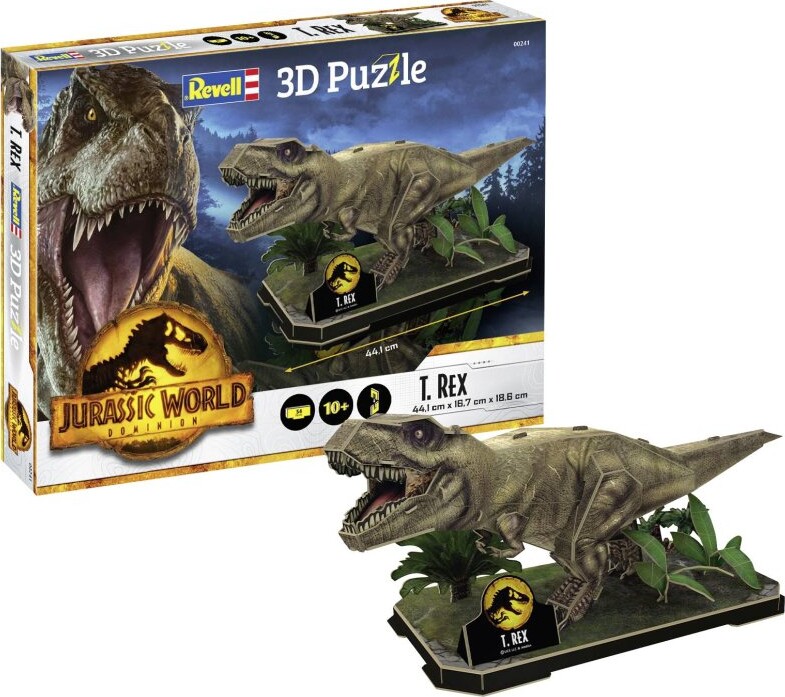 Revell 3d Puzzle - T-rex - Tyrannosaurus Rex - 54 Brikker - 44 Cm
