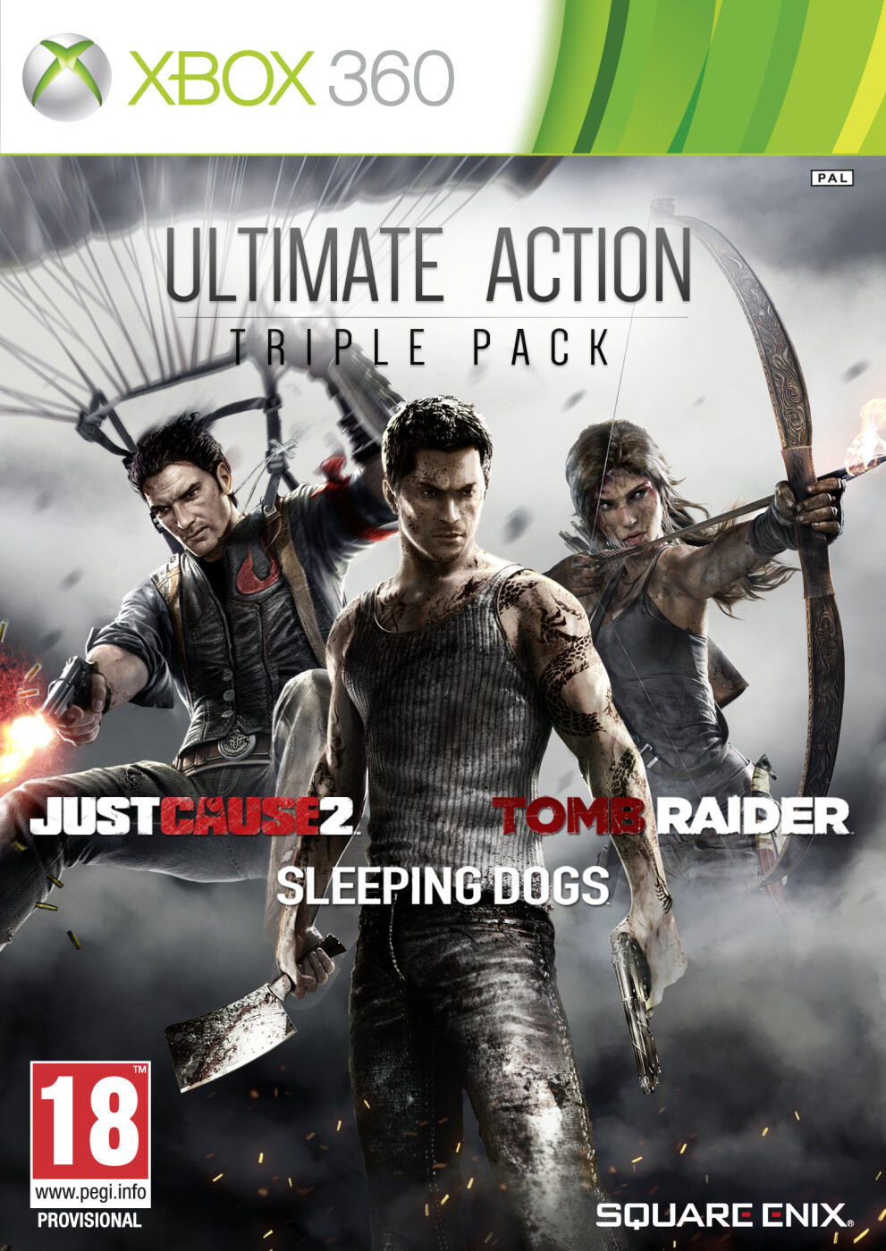 Just Cause 2, Sleeping Dogs & Tomb Raider Bundle - Xbox 360