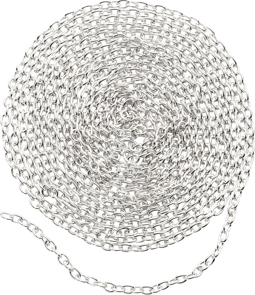 Kæde - B 2 Mm - Forsølvet - 2 M/ 1 Stk. billede