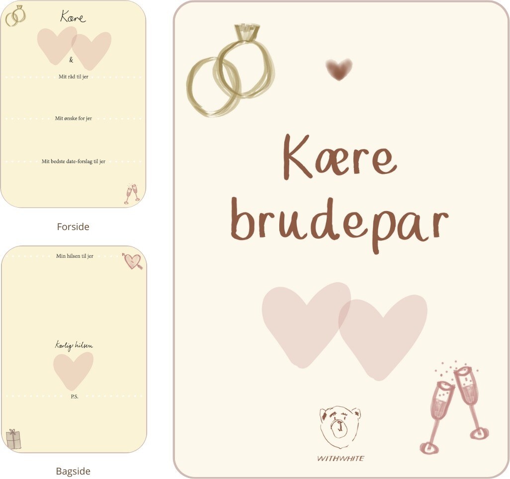 Kære Brudepar - Hilsner Fra Gæsterne