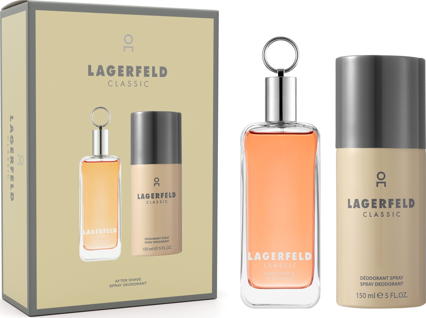 Karl Lagerfeld - Classic After Shave + Deo Spray - 100 Ml + 150 Ml