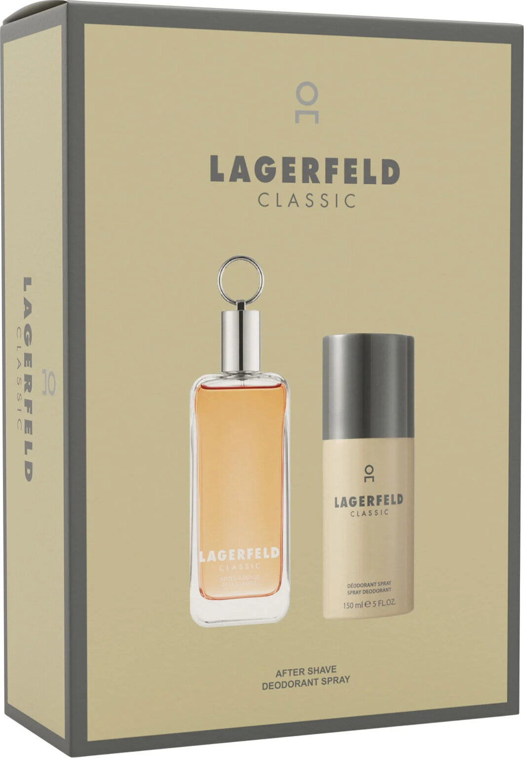 Karl Lagerfeld - Classic Aftershave 100 Ml + Deodorant Spray 150 Ml - Gavesæt