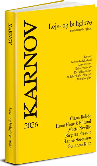Karnov Leje- Og Boliglove 2026 - Bog - Karnov Group