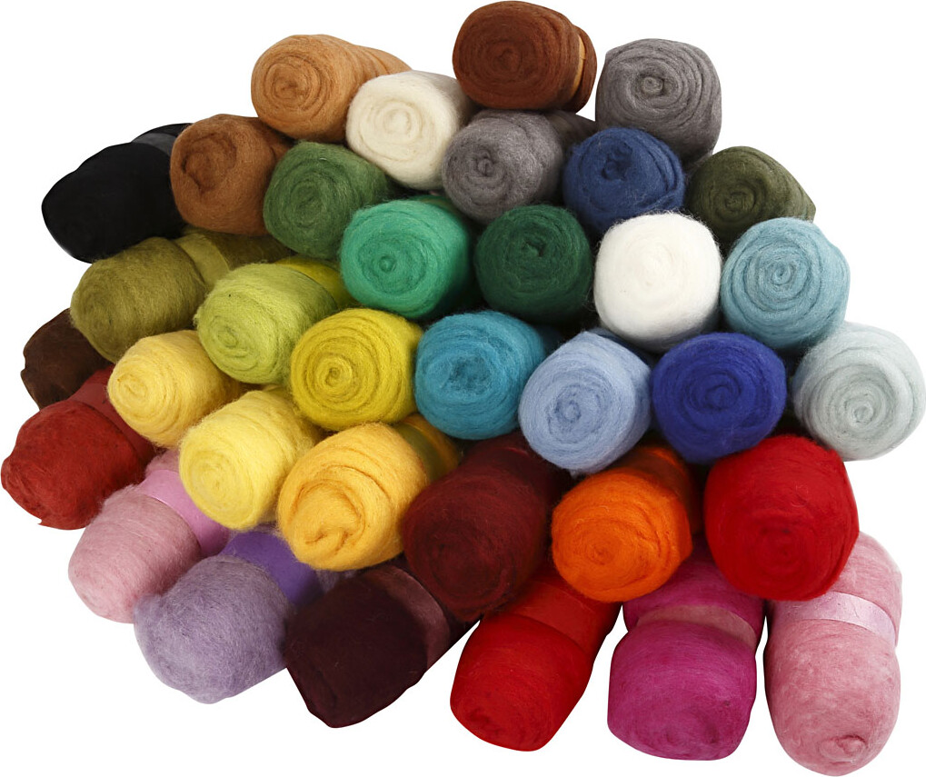 Kartet Uld - Assorterede Farver - 35x100 G
