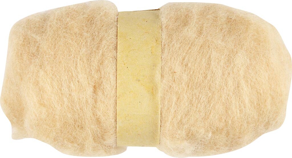 Kartet Uld - Lys Pudder - 100 G/ 1 Bundt