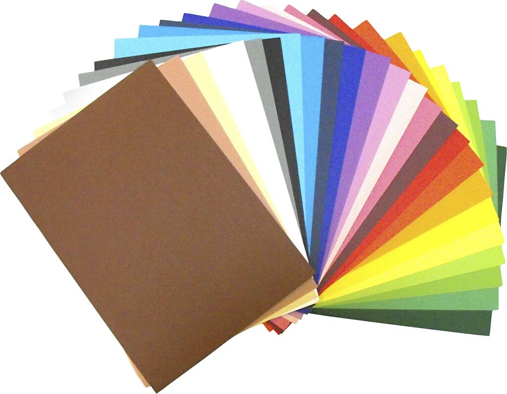 Karton - A4 - 180 G - Assorterede Farver - 150 Ark