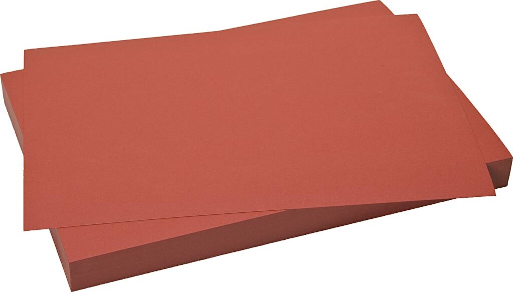 Karton - A4 - 270 G - Julerød - 10 Ark