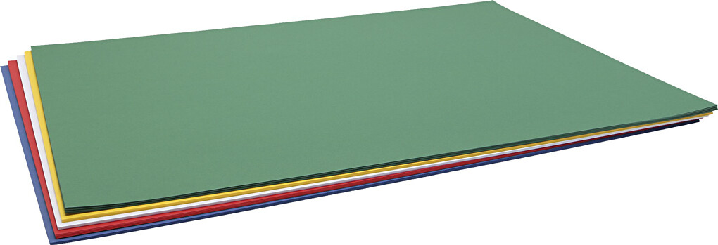 Karton - Ark 50x70 Cm - 220 G - Assorterede Farver - 100 Ark