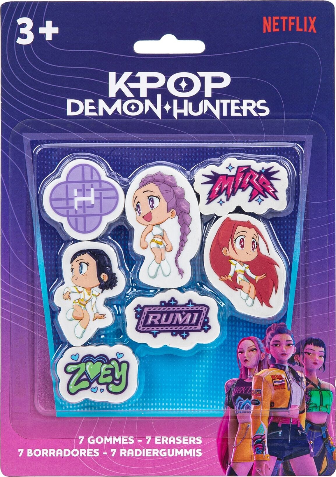 K-pop Demon Hunters - Viskelæder - 7 Stk