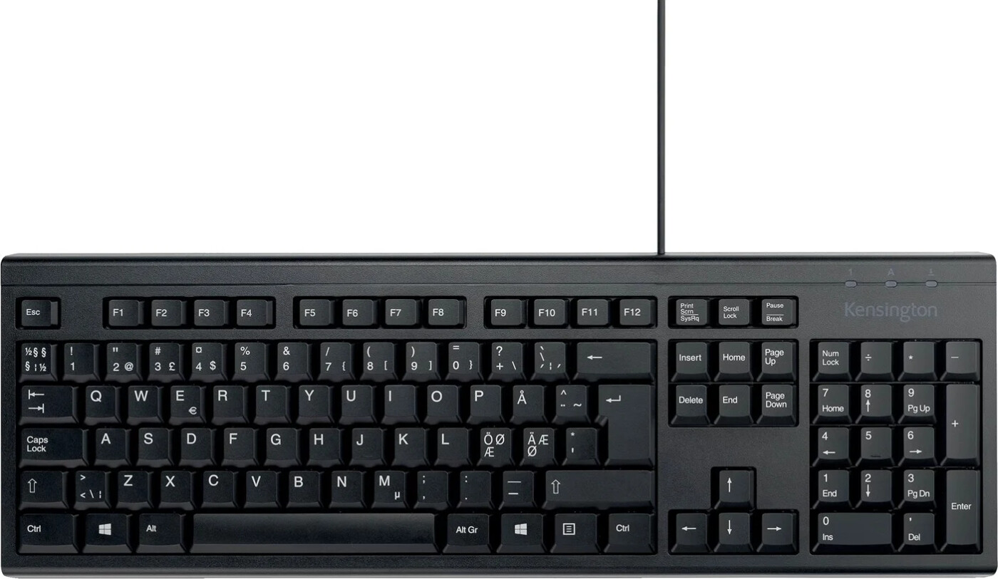 Kensington - Eq Kb100s Pn Tastatur Med Ledning (black)