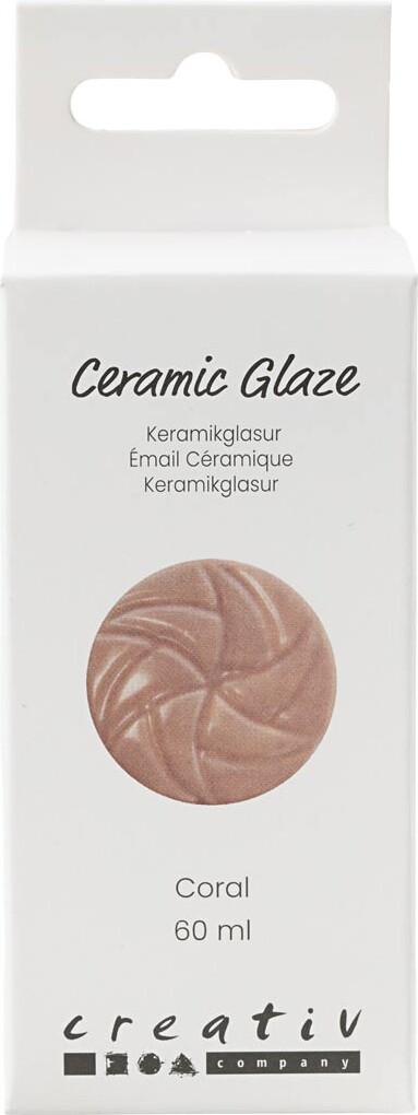 Keramik Glasur - 984-1101 C - Dækkende - Coral - 60 Ml