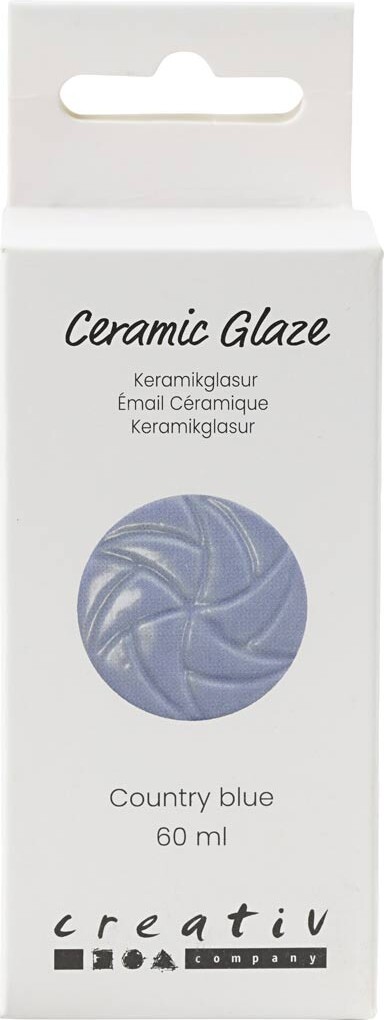 Keramik Glasur - 984-1101 C - Dækkende - Country Blue - 60 Ml