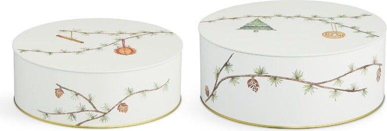 Kähler - Hammershøi Julekagedåser - ø 20+22 Cm - 2 Stk.