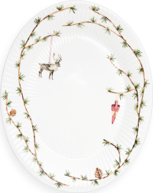 Kähler - Hammershøi Christmas Ovalt bordfad 27x34 m. deko