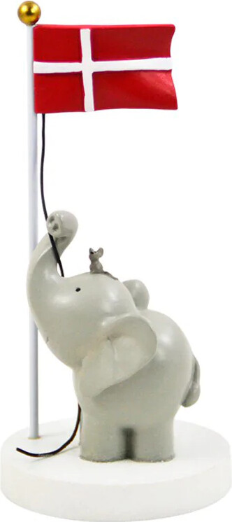 Kids by Friis - Bordpynt, elefant og mus med flag