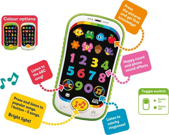 Kids Hits - Smart Phone - Legetøjsmobil Med Lyde Og Melodier