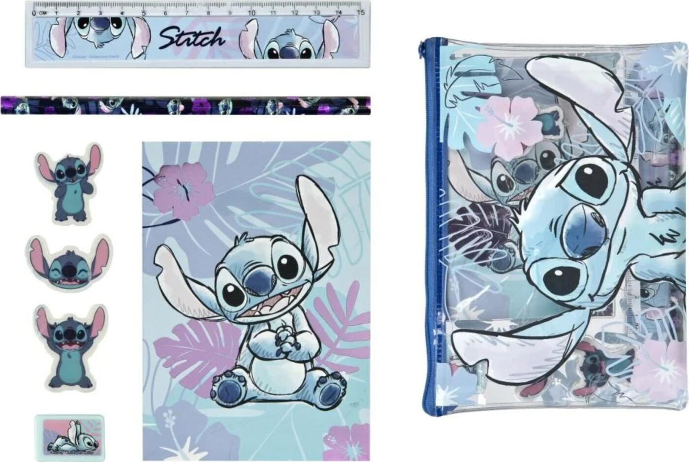 Kids Licensing - Penalhus Med Notesblok - Lilo & Stitch