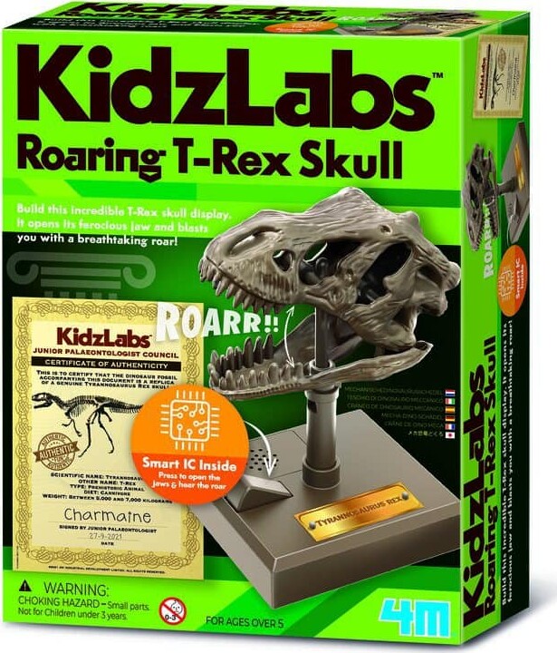 Kidz Labs – T-rex Dinosaur Kranie Legetøj Med Lyd