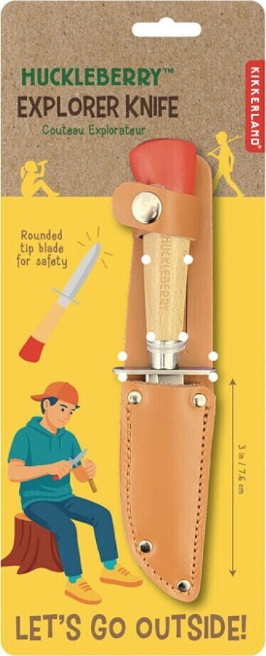 Kikkerland - Huckleberry Spejderkniv - Red - 7 X 1.75 X 0.75