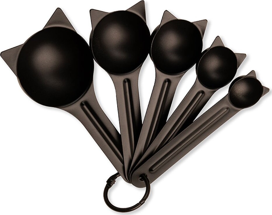 Kikkerland - Måleskeer - Kat - Sort - 5 Stk