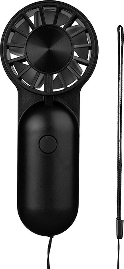 Mini Ventilator - Håndholdt - Inkl. Oplader - Sort - Kikkerland