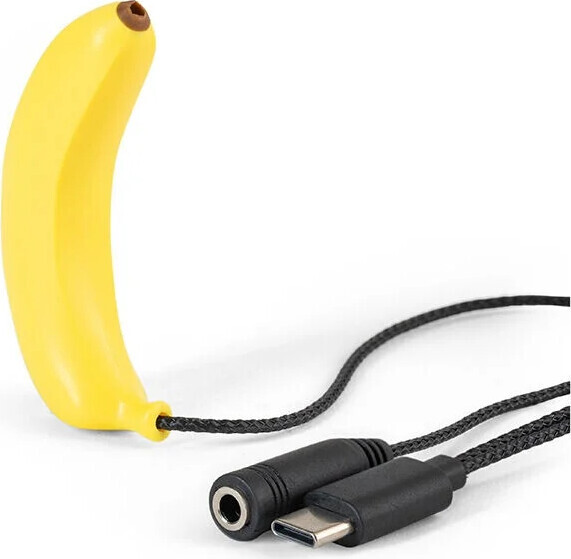 Kikkerland - Mini Banana Microphone - Usb-c Og Aux Mikrofon