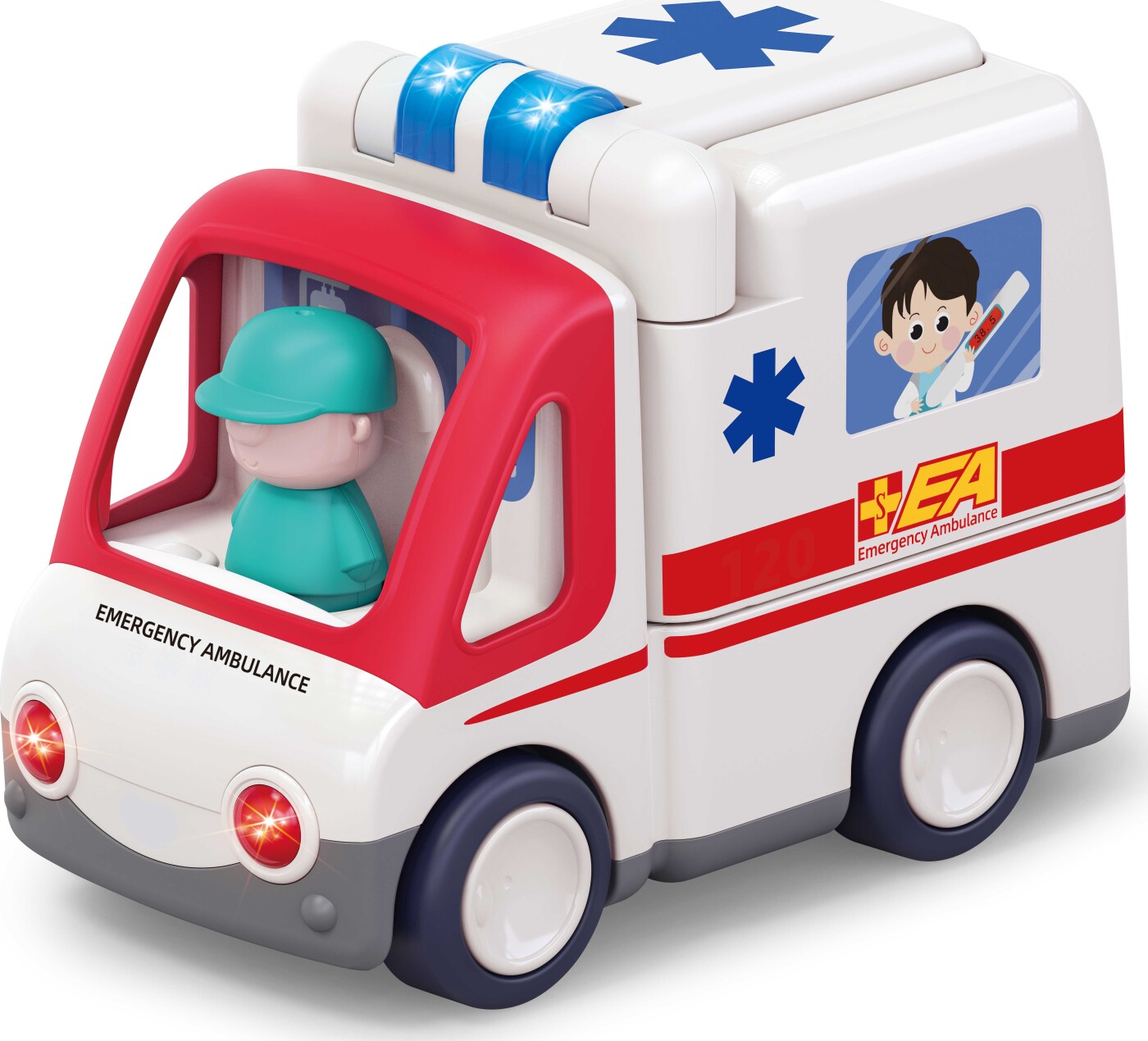 Ambulance Legetøj Med Lyd, Lys Og Bevægelse - Kinder And Kids