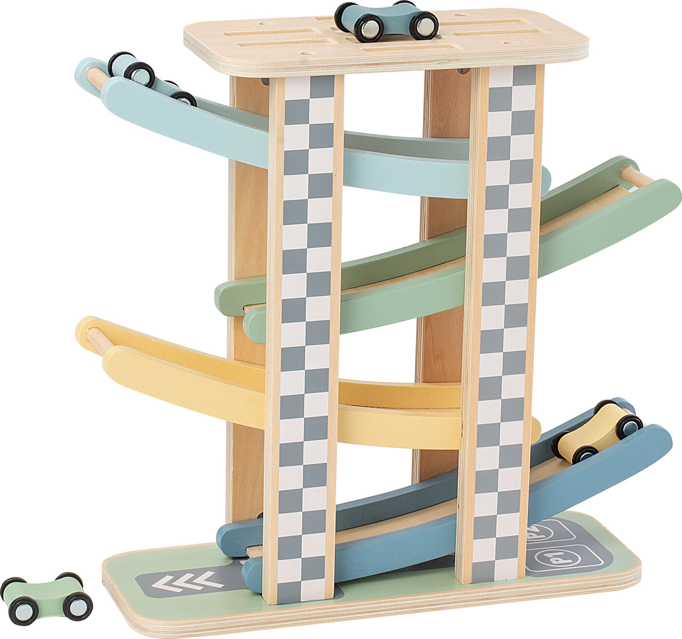 Kinder And Kids - Bilbane Med Biler (4 Stk.)