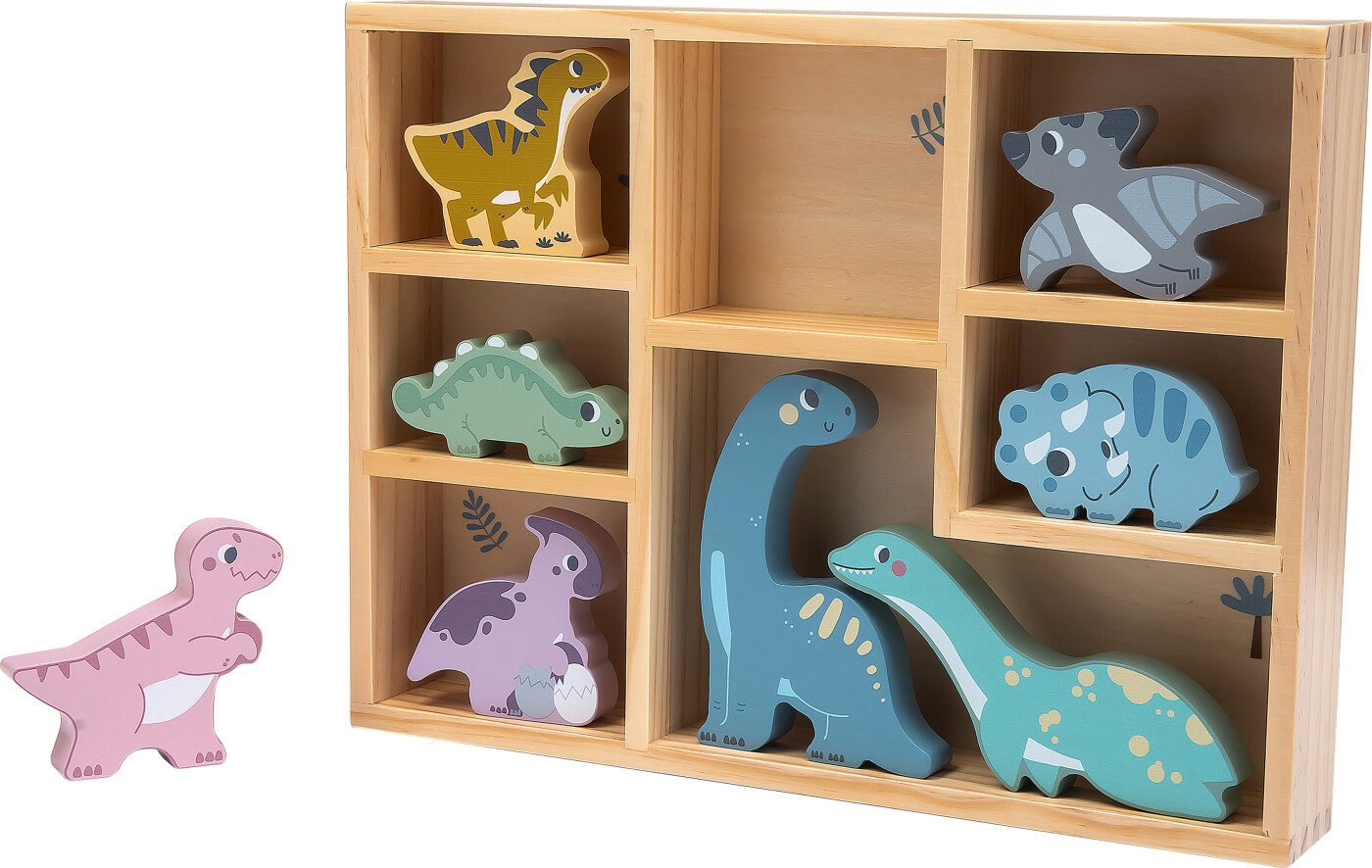 Kinder And Kids - Dinosaur I Trækasse (8 Stk.)
