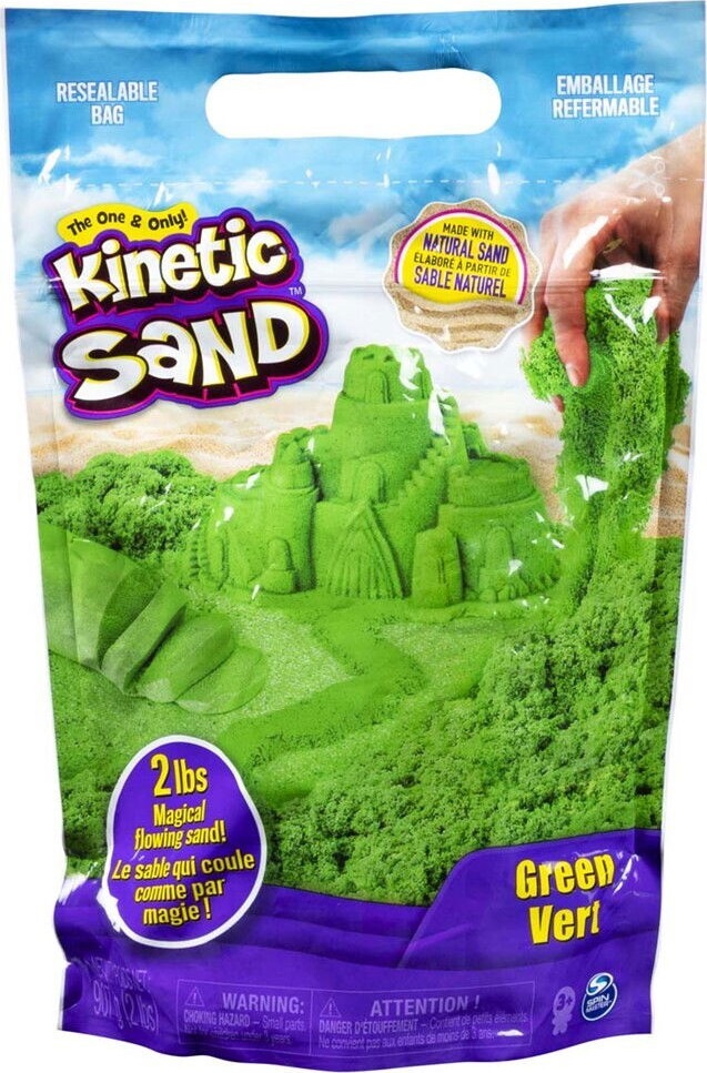 Kinetic Sand - Farve Pose Med Kinetisk Sand - 900g - Grøn