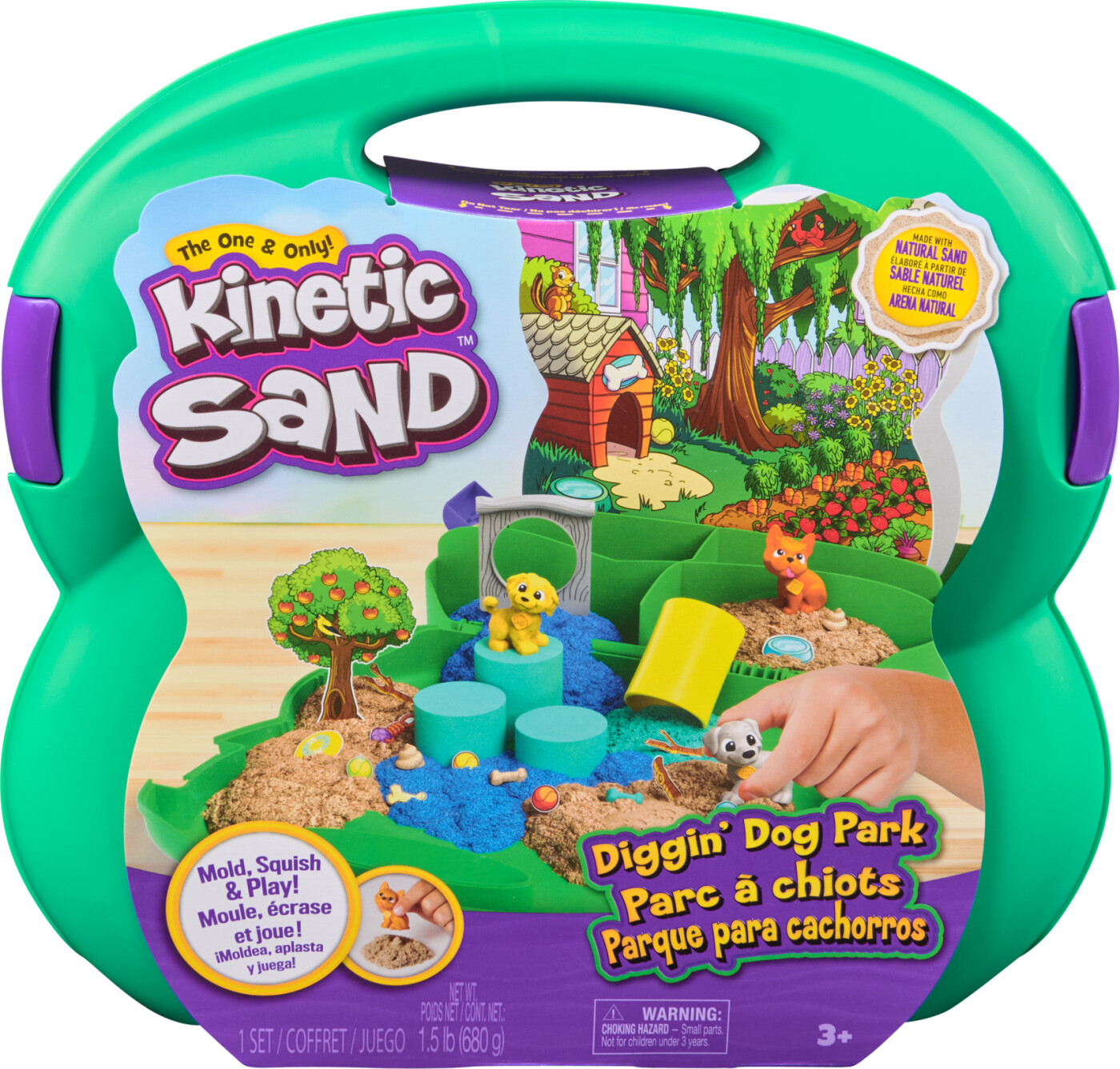 Kinetic Sand - Sandsæt - 680g - Diggin' Dog Park